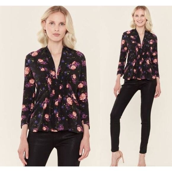 IRO Noun Floral Smock Blouse Size 42 - Picture 1 of 5